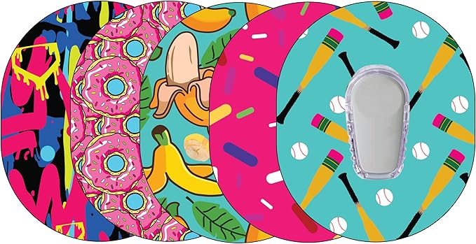 Glucomart Adhesive Patches for Dexcom G6 – Maximum Strength CGM Patches, Pair with Glucomart G6 Stickers, Waterproof & Hypoallergenic (Baseball) (G6)