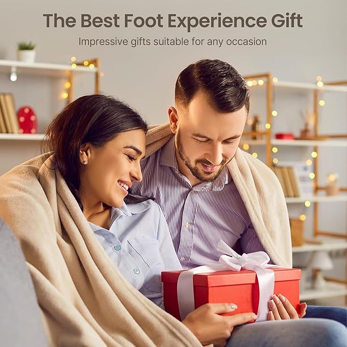 Foot Massager with Heat, Vibration & Rolling Compression - Plantar Fasciitis Relief, Neuropathy Pain Relief, Fits Size up to 13", Multiple Modes, Ideal Gifts for Men/Women