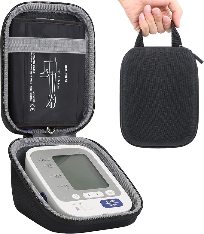 co2CREA Hard Case for OMRON 5 Series BP742N / Bronze BP5100 Upper Arm Blood Pressure Monitor