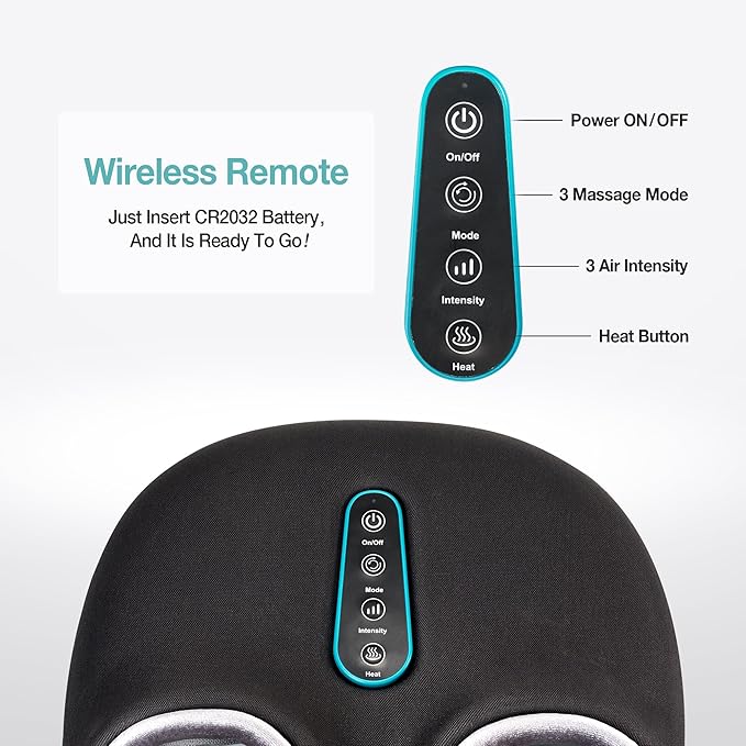 2-in-1 Shiatsu Foot and Back Massager with Heat, Foot Warmer Heating Pad for Circulation and Pain Relief, Plantar Fasciitis, Adjustable Kneading Massagers, Gifts for Women,Men