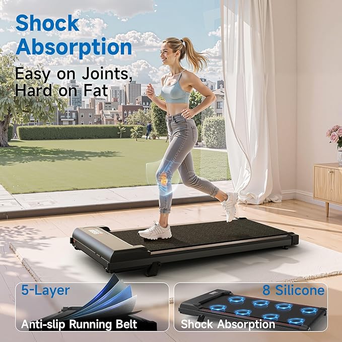 Incline Walking Pad with Handle Bars, 3.5HP Foldable Portable Treadmills for Home Office, Low Noise <40dB Under Desk Treadmill with 330LB Capacity, Wide Running Belt with Remote Control & LED Display