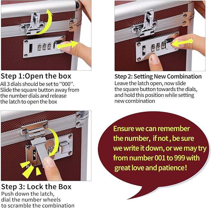 Locking Medicine Box with Portable Storage Case, 10.2''x 6.8''x 6.8'', Childproof Medication Lock Organizer, Lockable Box for Money, Documents & Meds (Brown/Small)