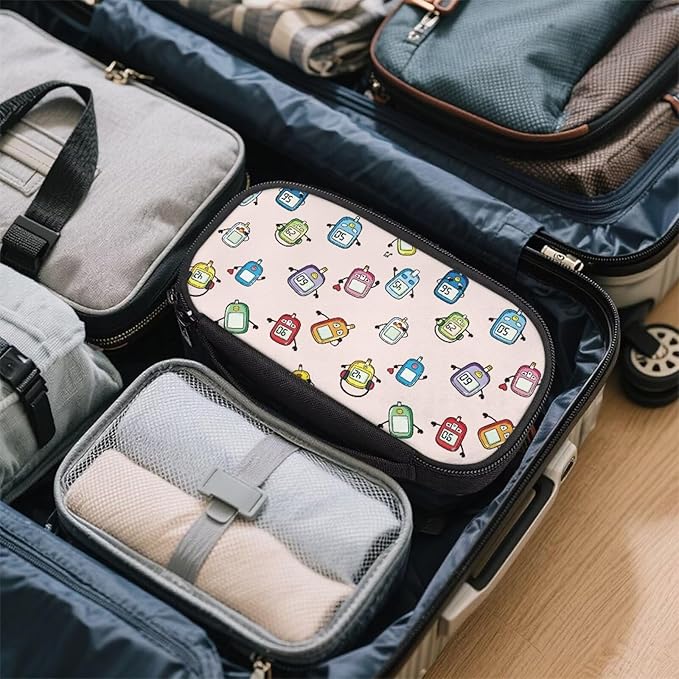 Rnyleeg Cute Glucose Meter Cases Small Diabetic Bags for Supplies Insulin Cooler Travel Case Portable Insulin Bags for Traveling Diabetes Care