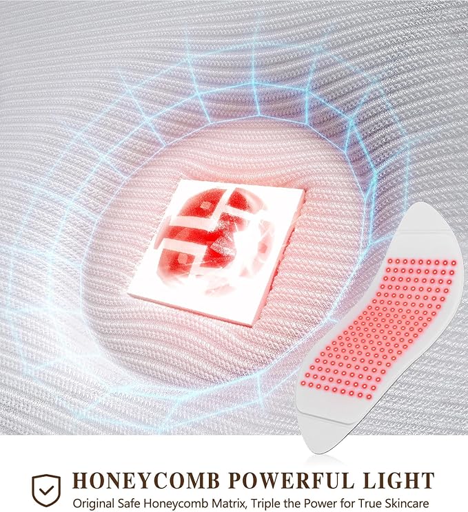 At-Home Daily Skincare Red Light Therapy LED Device Used to Support Skin Firmness, Improve Skin Tone, and Calm Redness for Face and Neck Users, Mother's Day Gift for Mother