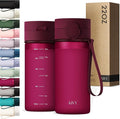 KIVY Slim Water Bottle 22oz with Leakproof Flip Lid [Lightweight & Shatterproof] - Small Drinking Waterbottle - Tritan Bottle Without Straw for School, Sport & Travel - Drinking Bottle - BPA Free