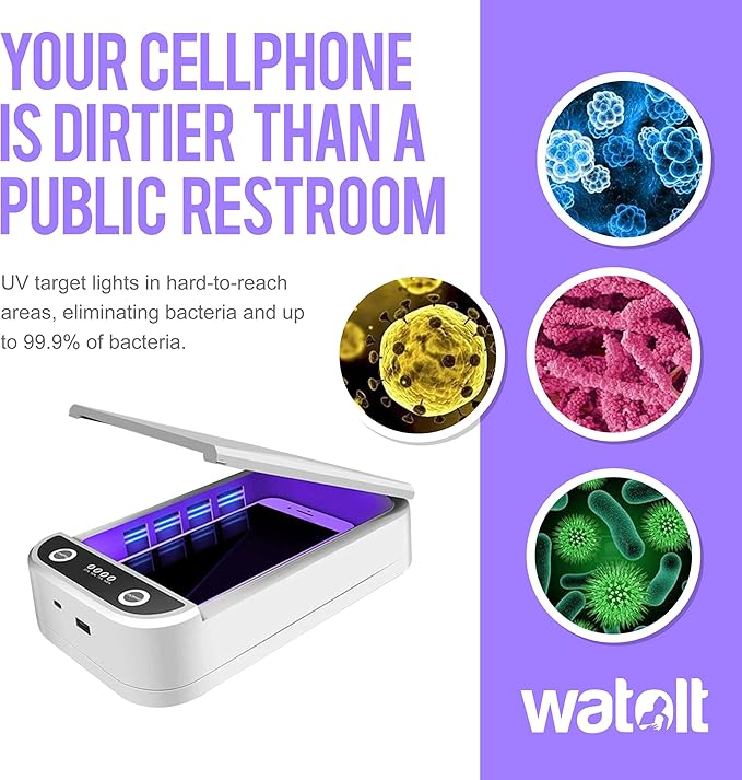 UV Light Sanitizer - Cell Phone Sanitizer Cleaner Box for Smartphone iPhone