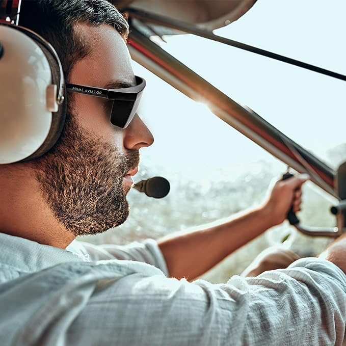 FOGGLES IFR Flight Training Glasses - Pilot Training & Simulating IMC, Sun Glare Protection, Adjustable Temples for Comfort, Blockalls, Hard Case