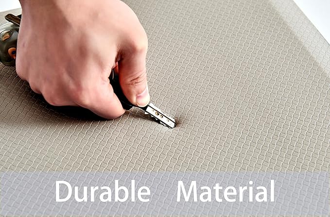 Anti Fatigue Kitchen Rugs Kitchen Mats for Floor,Cushioned Non-Slip Waterproof Ergonomic Comfort Rug Standing Mat for Kitchen,Doing Dishes,Floor,Home,Office,Sink,Laundry,Beige,17.3"x60"
