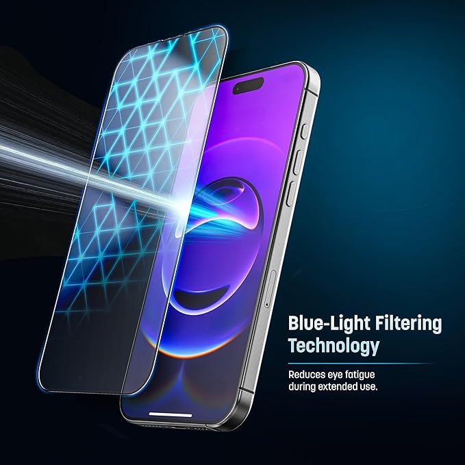 magglass for iPhone 17 Pro Max Screen Protector with Blue-Light Blocking, Scratchproof Tempered Glass (Easy Applicator Included)