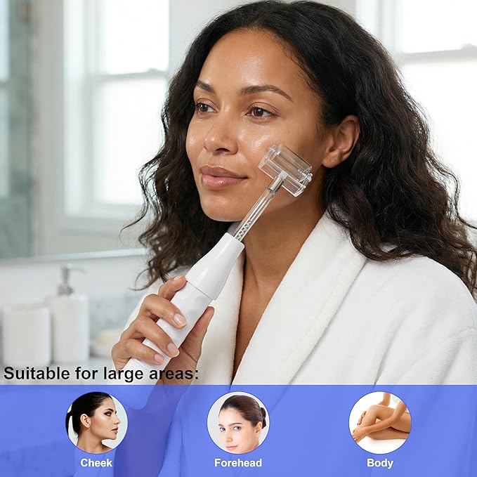Electrode Wand Glass Tube Handheld Spare Parts Light Therapy Wand Spare Glass Attachment for Hi Frequency Facial Device Elitzia ETHG01B（Blue Roller）