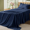 Bedsure Twin XL Sheet Sets Dorm Bedding - 3 Pieces Soft Extra Long Twin Sheets, Hotel Luxury, Easy Care Microfiber for Women, Men, Navy