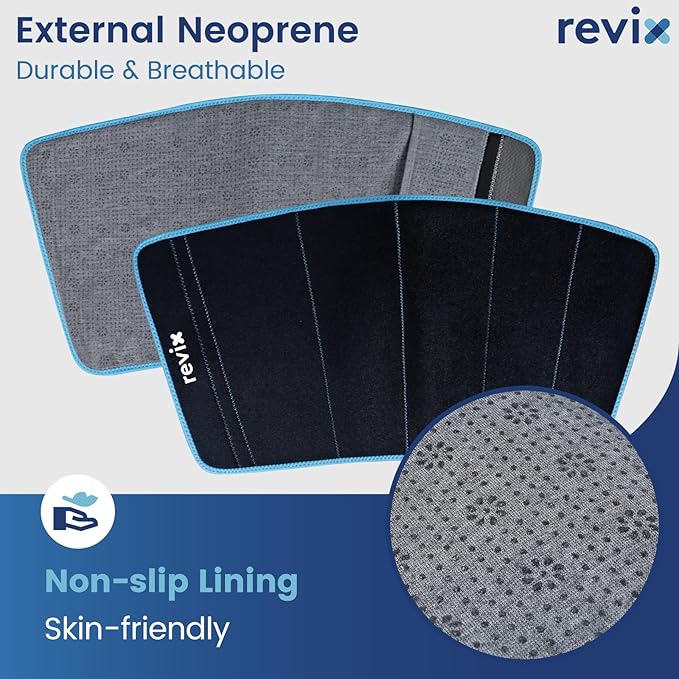 REVIX XL Shin Ice Packs Reusable Gel Cold Pack for Calf Leg Elbow Discomfort Relief, Calf Ice Wrap Cold Therapy Compression Sleeve Promotes Post-Workout Recovery, Set of 2