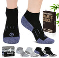 Diabetic Socks for Men,4 & 6 Pairs Low Cut Bamboo Viscose Wide Mens Diabetic Socks Size 9-11 10-13