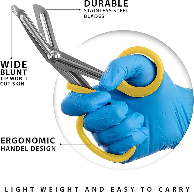 ASA TECHMED Nurse EMT Starter Pack Stethoscope, Blood Pressure Monitor and Trauma 7.5" EMT Shear Ideal Gift for Nurses, Medical Students, Firefighters, Police and Personal Use (Yellow)
