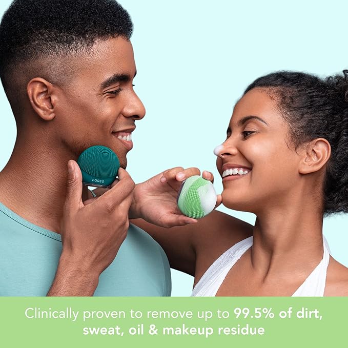 FOREO LUNA 4 go Face Cleansing Brush & Firming Massager - Premium Face Care - Enhances Absorption - Simple Skin Care Tools - For All Skin Types- Pistachio