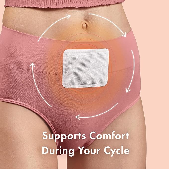 Rael Heating Patches, Herbal Heating Patches - Period Heating Pads for Cramps, Ultra Thin Design, On The Go Size, for All Skin Types (16 Count)