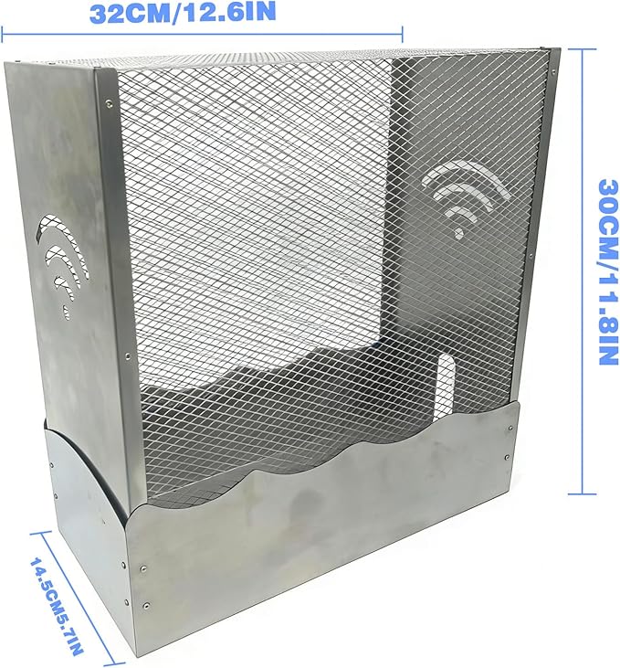 Large WiFi Router Cover WiFi Jammer Signal Blocker WiFi Router Box Hider Emf Faraday Cage EMf Blocker for Home W iFi Router Storage Cabinet Add Fabric Style