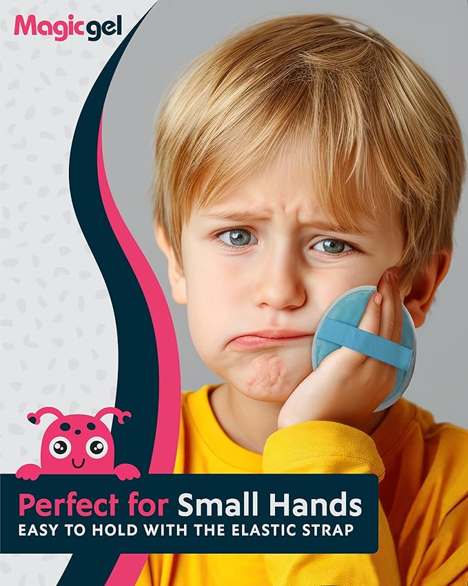 Magic Gel Kids Ice Packs for Boo Boos - Pack of 4 - Reusable Soft Ice Packs for Kids - Small Squishy Gel Pack for Baby or Toddler - Fun Cute Monster Design