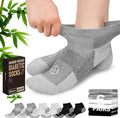 Diabetic Socks for Men,4 & 6 Pairs Low Cut Bamboo Viscose Wide Mens Diabetic Socks Size 9-11 10-13