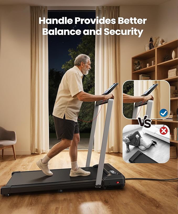 Auto Incline Treadmill with Handle, Portable Treadmill for Home with 350-400LBS Weight Capacity, 4.0HP Foldable Treadmills for Small Space, Heavyduty Walking Pad for Climb Running, Large Running Area