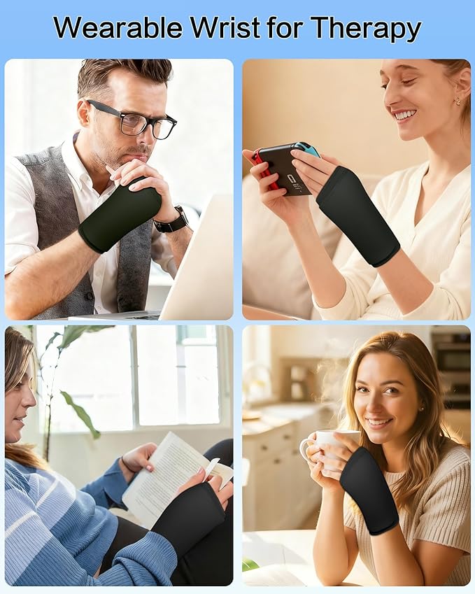 Wrist Ice Pack Wrap for Hot & Cold Therapy - Refreezable Gel Compression Brace, Ergonomic Fit, for Carpal Tunnel Relief, Comfort Arthritis, Injuries, Carpal Tunnel, Arthritis, Swelling, Tendonitis