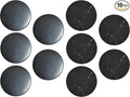 10 pcs Shungite Stickers Set Round 30 mm Polished and Unpolished (5 of Each) for Cell Phone Case Tablet Laptop Computer - Energy Shungite Stones Protection Plate with Carbon Fullerenes