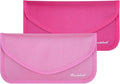 Signal Blocking Bag, Techion 2 Pack RFID Faraday Bag Shield Pouch Cage Box Wallet Case for Cell Phone and Car Key FOB, Privacy Protection, Anti-Hacking - Pink & Hot Pink