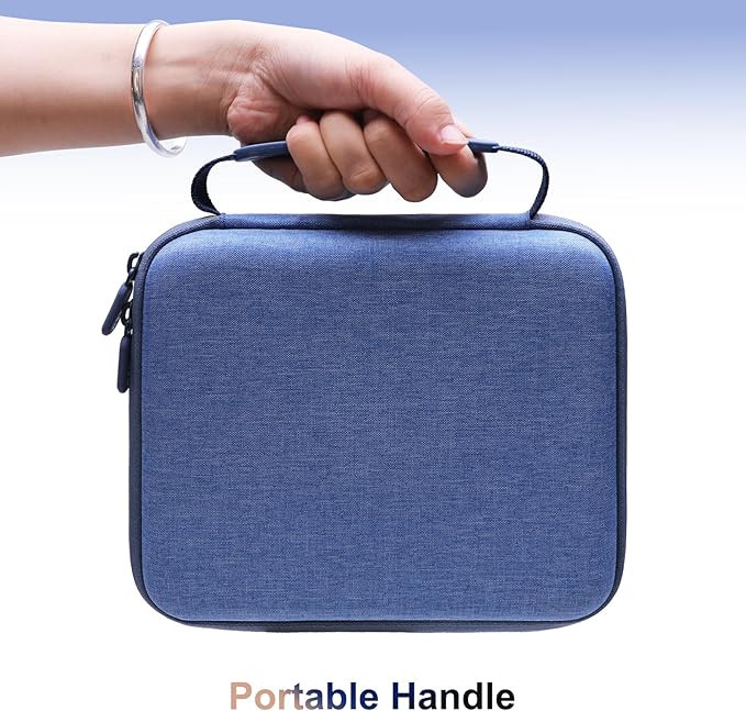 LTGEM Massage Case Compatible with TheraGun Relief Handheld Percussion Massage Gun/Neck/Back/Leg/Shoulder Massage Gun - Travel Protective Carrying Storage Bag, Blue(Case Only)