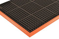 NoTrax Safety Stance Rubber Non Slip Drainage Mat - Orange/Black 40" x 64" Heavy-Duty Anti Fatigue Mats with 4 Sided Beveled Edges and Ergonomic Support - 549S4064OB
