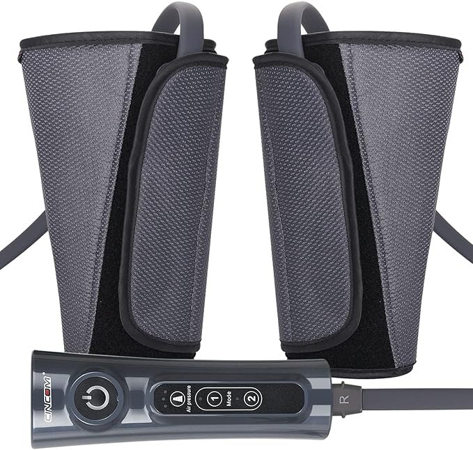 CINCOM Leg Massager for Circulation and Pain Relief, Air Compression Calf Massager with 2 Modes 3 Intensities