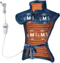 Massaging Heating Pad for Neck and Shoulders and Back, 24" x 35" Large Electric Heating Pad for Back Pain Relief with 3 Heat Levels, 4 Massage Settings, 2H Auto Shut-Off, 4 Massage Motors,Blue