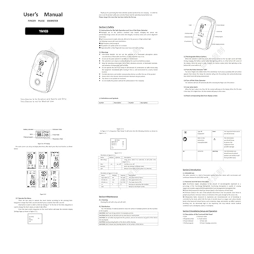Finger Pulse Oximeter, Fingertip Blood Oxygen Saturation with Rechargeable Pulse Monitor, Accurate Spo2 Reading and Respiration Rate Monitoring for Home, Outdoor Sports