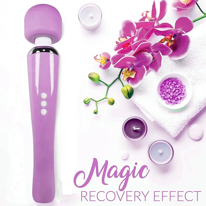 Therapeutic Cordless Massager - Powerful Massage Tool Handheld 8 Speeds 20 Patterns - Rechargeable Hand Massagers for Sore Muscles - Hand Held Massage Tool for Neck & Back