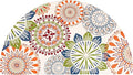 PVC Anti-Fatigue Kitchen Mats, Non-Slip Semi Circle Rug, Comfort Standing Runner Rug, Multipurpose Indoor Mats for Laundry, Office, Bedroom, Sink, Bathroom,Colorful Pattern,size18 x30