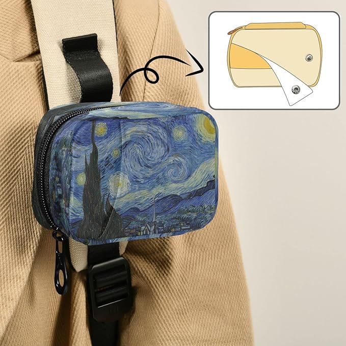 ALAZA Starry Night Art Painting Pill Case 7 Day Weekly Medicine Organizer Travel Portable Compact Pill Box Holding Vitamins Supplements Fish Oil