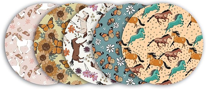 Glucomart Adhesive Patches for Freestyle Libre 3, Lingo, Instinct, Dexcom G7 & Stelo (5 Count) – Strong CGM Patches, Waterproof & Sweatproof, 15-Day+ Hypoallergenic Overpatch (Prairie Dreams)