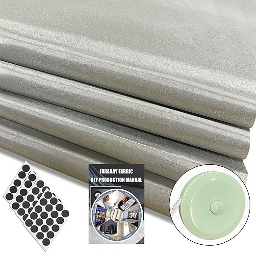 Faraday Fabric 43" W×39" L(Big 1 Yards) Faraday Military Grade Conductive Material