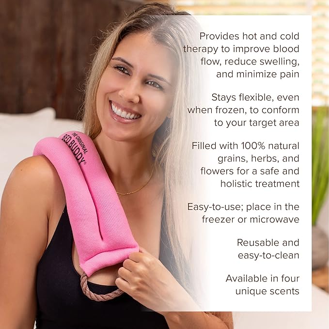 Bed Buddy Aromatherapy Heat Pad and Cooling Neck Wrap - Microwave Heating Pad for Sore Muscles - Cold Wrap Pack for Aches and Pain, Lavender Scent (Pack of 2)