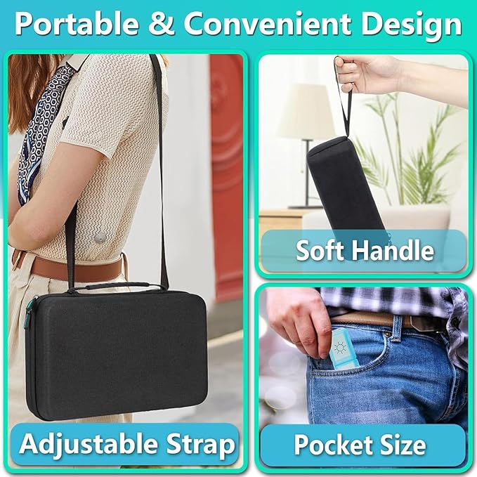 Monthly Pill Organizer 2 Times a Day with Weekly Pill Bag, 30 Day Pill Box Organizer with 32 Daily Compartments, One Month Pill Box Holder with Hard Travel Case 31 Days Medication Management
