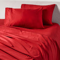 PeachSkinSheets Cooling Bed Sheets for Hot Sleepers - Ultra-Soft Breathable Luxury Microfiber Sheet Set, Moisture-Wicking, Deep Pocket, Oeko-TEX® (XL Twin Size, Red Velvet)