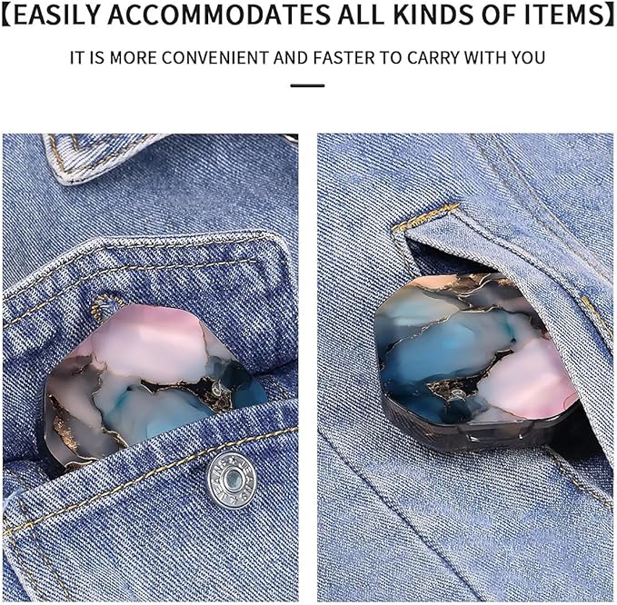 This Portable Abstract Marble Pattern 4 Compartment Pill Box Can Be Placed in A Pocket Or Wallet to Store Vitamins, Medicines Health Supplements Other Medications.