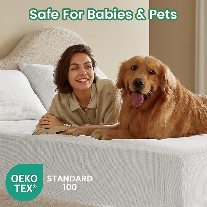 Grounding Sheets, 10% Silver Infused Bed Sheets, 90% Organic Cotton Grounded 400 Threads Connected Bedding, Deep Pocket Fitted Earth Sheets with Grounding Tester - [King 76"x 80"x 15", Off White]