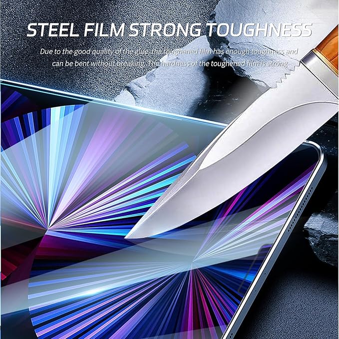 [2 Packs] ZenRich Anti Blue Light Screen Protector for iPad Pro 11 Inch 4th/ 3rd/ 2nd/ 1st Gen (2022/2021/2020/2018) – 9H Hardness Tempered Glass, HD Clarity, Eye Protection, Scratch Resistant, Bubble-free