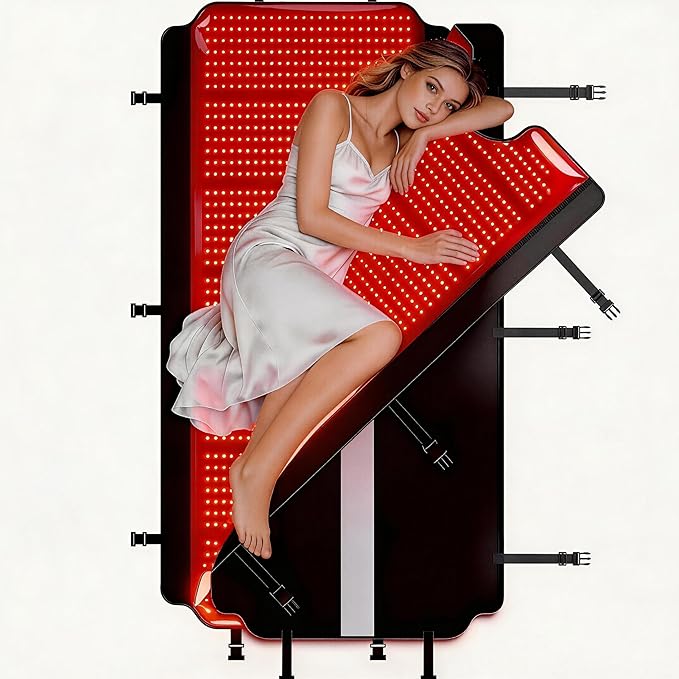 Full Body Red Light Therapy Mat, 78.7" * 74.8" Whole Red Light Therapy Pad for Body with 660nm & 850nm, 2820 LEDs redlight Blanket with Adjustable Timer & Intensity, Gifts for Women, Men, and Pets