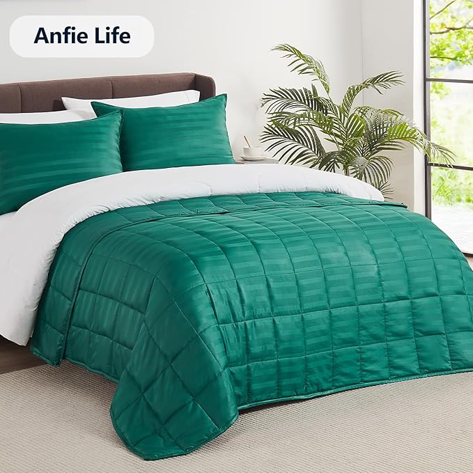 Weighted Blanket King Size (88"x104" 30lbs),Ultra Soft and Cozy Cooling Weighted Blanket King Size for Adult,Heavy Blanket with Machine Washable Soft Blanket, Green