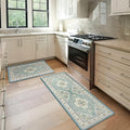Collive Boho Anti Fatigue Kitchen Mats Sets 2 Piece Non Skid Kitchen Mats for Floor Cushioned Kitchen Rugs and Mats Waterproof Ergonomic Comfort Standing Mat Runner for Kitchen,Home,Office,Laundry