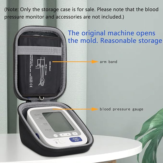 co2CREA Hard Case for OMRON 5 Series BP742N / Bronze BP5100 Upper Arm Blood Pressure Monitor