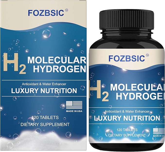 Hydrogen Water Tablets with Magnesium - H2 Molecular Tabs for Drinking Water, Non-GMO, Gluten-Free and Vegan - Supports Energy - 120 Count (60 Servings)