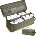 First Aid Bag Empty Pill Box Organizer,Tactical Medical Bag Case,Portable EDC Travel Medicine Pill Bottle Organizer (Green)