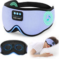 Sleep Mask with Bluetooth Headphones, 3D Bluetooth Wireless 5.4 Blackout Eye Mask with Timer, Breathable Cotton Sleeping Headphones for Side Sleeper, Travel, Meditation, Gifts for Men Women, Purple